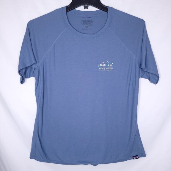 Patagonia T Shirt Mens XL Blue Capilene Cool Trail Baselayer - Picture 1 of 10